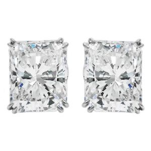 3Ct+ EMERALD Bridge Open Gallery Double Prongs Setting Emerald Cut VVS1